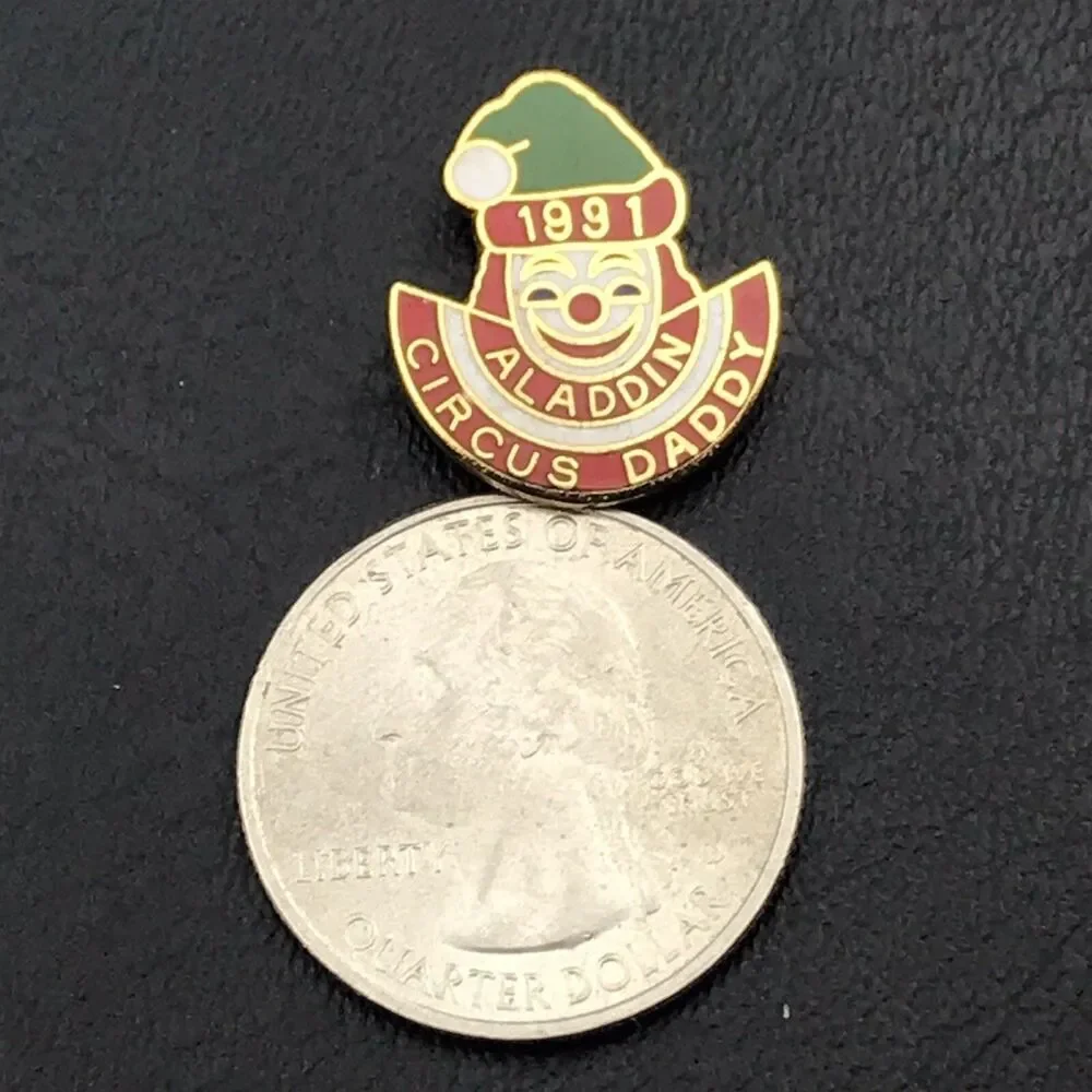 Shriners Circus Daddy 1991 Pin Clown Vintage Gold Tone Enamel Masonic Free Mason